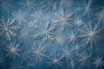 frost pattern blue winter background