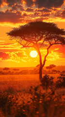 a sun-kissed savanna