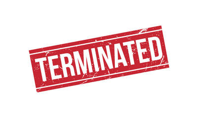 Terminated Rubber Stamp Seal Vector