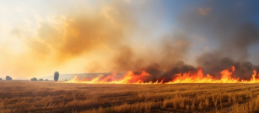 Truck Tire Driving Dusty Road Fire Side