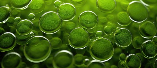 Bubbles in Green Liquid