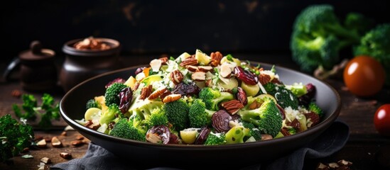 Broccoli and assorted vegetables in bowl