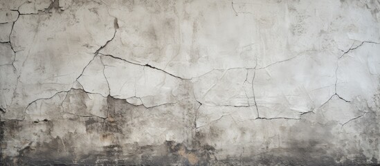 Concrete Wall Showing Multiple Cracks and Damage - obrazy, fototapety, plakaty