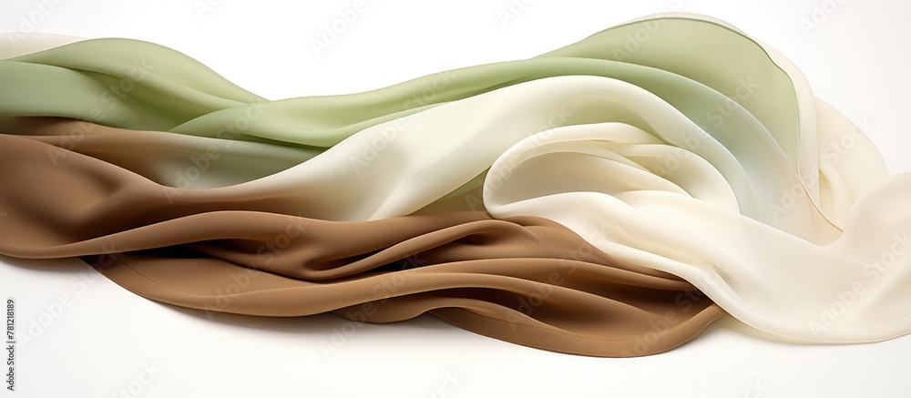 Poster group of assorted fabric colors on white surface