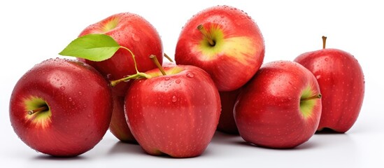 Apples arranged on table