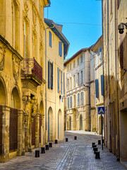 Fototapeta na wymiar Discovering the Essence of History: Street View of Old Village Beaucaire 