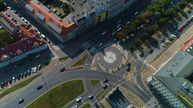Sundial Szczecin Zegar Sloneczny Plac Zolnierza Polskiego Aerial View Poland