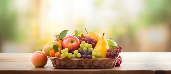 Fruit basket on table