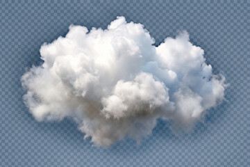 White cloud transparent background, 3d illustration png