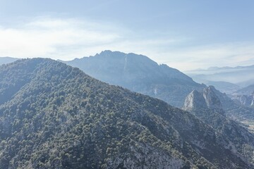 Breathtaking view of the rocky mountains in Catalina, Cantabria, Spain