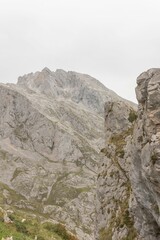 Breathtaking view of the rocky mountains in Naranjo de Bulnes, Asturias, Spain