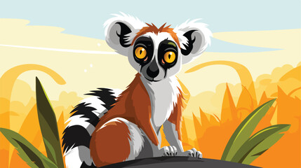 Illustration of a comical lemur - EPS VECTOR format