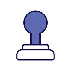 stamp icon with white background vector stock illustration