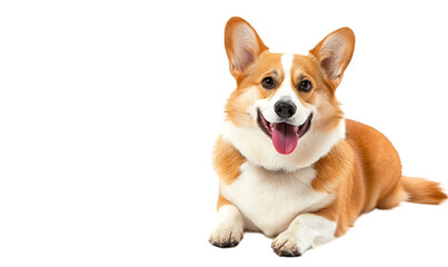 Happy Corgi with Tongue Out