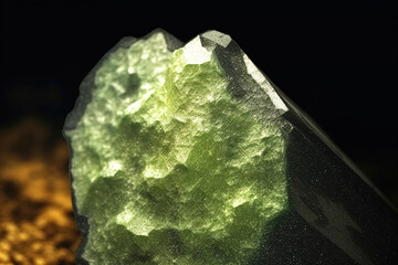 Zakharovite fossil mineral stone. Geological crystalline fossil. Dark background close-up.