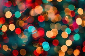 colourful blurred christmas holidays lights bokeh