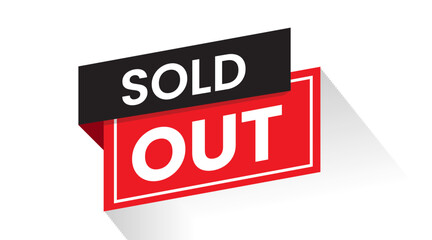 sold out banner, sticker, label 