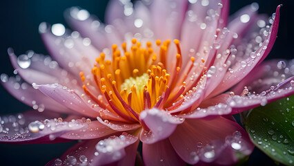 Capture the texture and color of the petals in close-up photography. Highlight the details such as the texture, hairs or tiny water droplets.