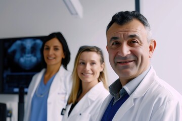 Fototapeta premium Doctor and Assistants in State-of-the-Art Facility