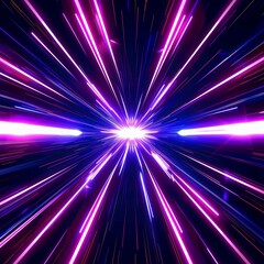 dynamic neon light burst in motion on a speed tunnel