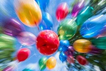 Swaying Balloons in a Vivid Display of Motion