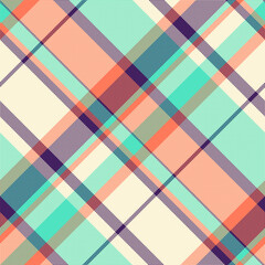 Check texture vector of plaid fabric seamless with a textile background pattern tartan.