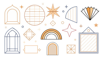 frames collection with different stars minimalist