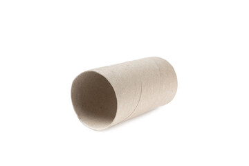 Empty toilet paper roll. Empty toilet paper rolls for the toilet, isolated on a white background. Paper tube of toilet paper.