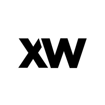 Letter X and W, XW logo design template. Minimal monogram initial based logotype.