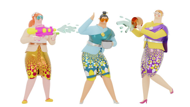 Songkran illustration