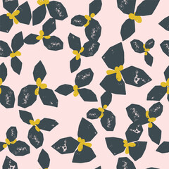 Stylish seamless pattern with flowers. Vector square background, illustration, print, design