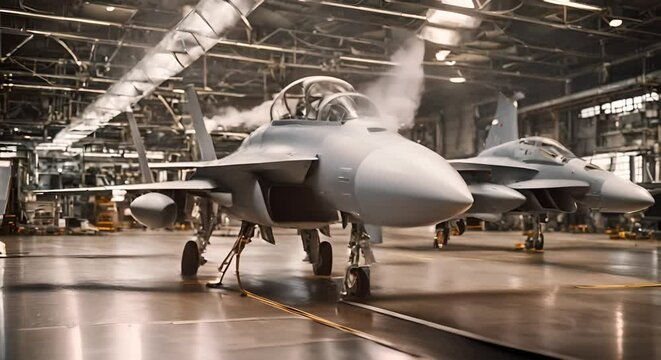 Fighter jet factory.