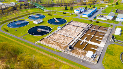 Sewage treatment plant. Grey water recycling. Waste management in European Union.
- 781247567