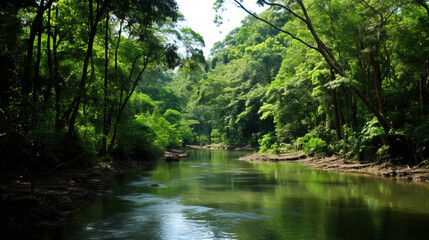 stream in the forest.