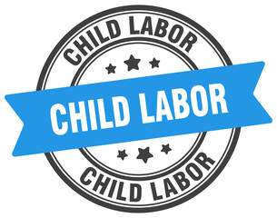 child labor stamp. child labor label on transparent background. round sign
