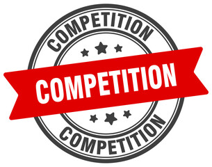 competition stamp. competition label on transparent background. round sign