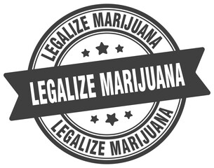 legalize marijuana stamp. legalize marijuana label on transparent background. round sign