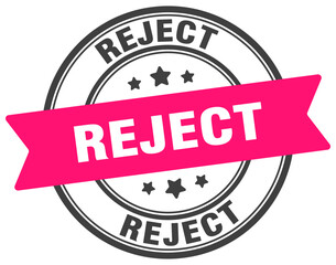reject stamp. reject label on transparent background. round sign