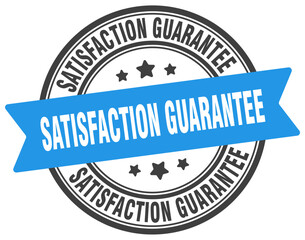 satisfaction guarantee stamp. satisfaction guarantee label on transparent background. round sign
