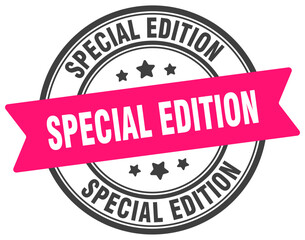special edition stamp. special edition label on transparent background. round sign