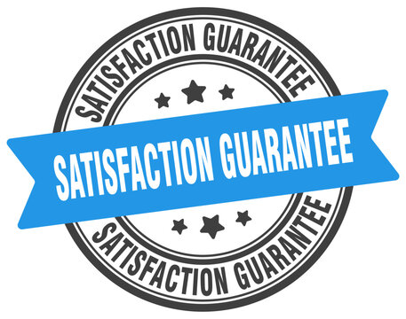 satisfaction guarantee stamp. satisfaction guarantee label on transparent background. round sign