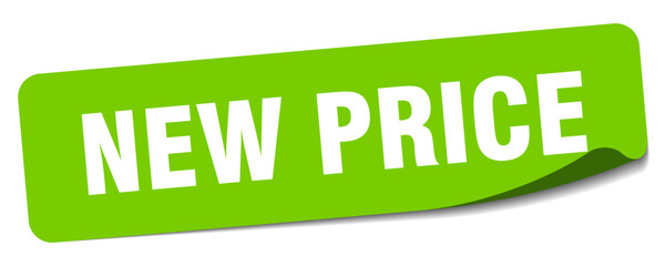 new price sticker. new price label