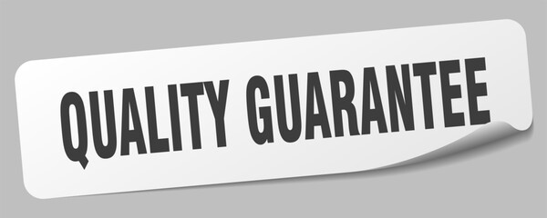 quality guarantee sticker. quality guarantee label