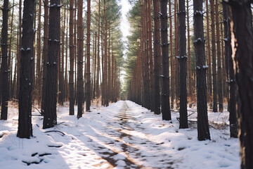 winter in the forest.
