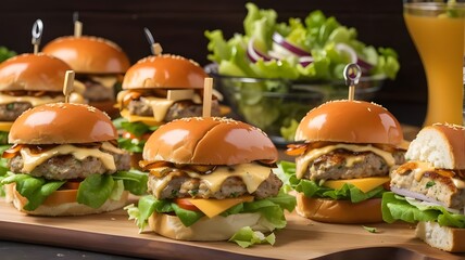  Mouthwatering Cheeseburgers, Perfectly Grilled Beef Patties with Melted Cheese