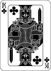 A king of clubs card design from a playing cards deck pack - 781254974