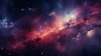 Mystical Nebula and Stars in Deep Space - obrazy, fototapety, plakaty