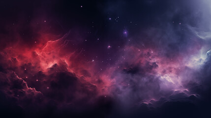 Interstellar Nebula with Vivid Starlight