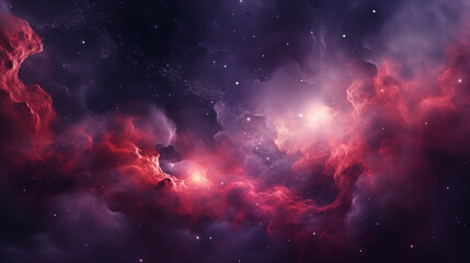Fototapeta na wymiar Cosmic Cloudscape with Bright Star Clusters