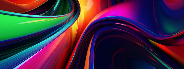 Abstract futuristic rainbow glowing background
